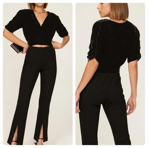 Peter Som Tops - Peter Som Collective V-Neck Velvet Top
